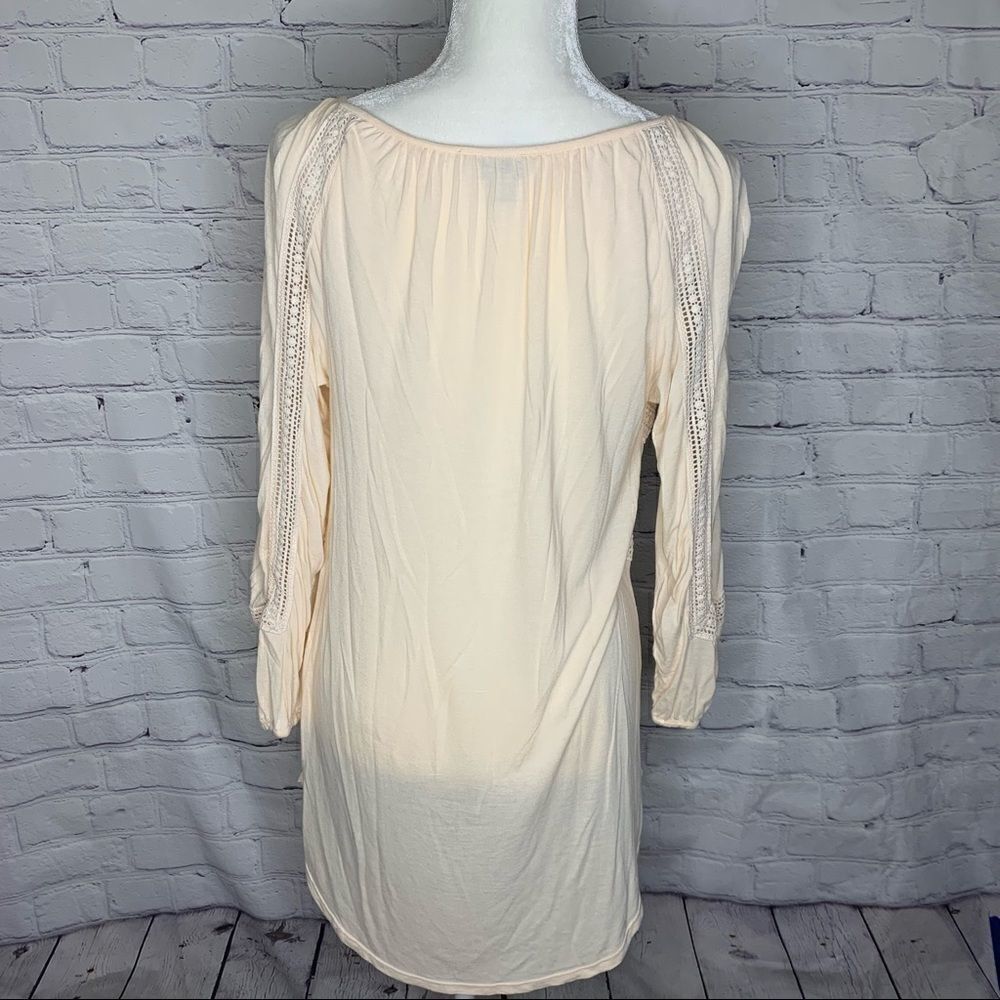Lucky Brand Peach lace peasant top - Picture 7 of 11